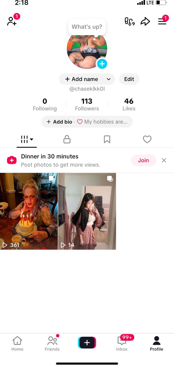 Tiktok 113 followers