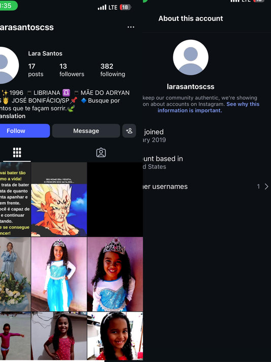 USA Instagram empty or few followers