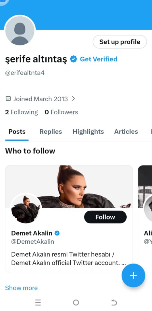 Twitter empty followers old profile