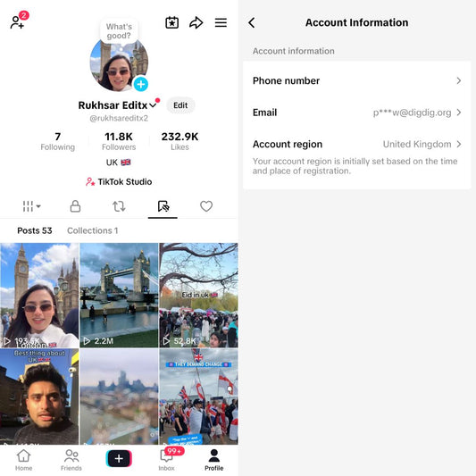 Old USA tiktok 11k followers high quality