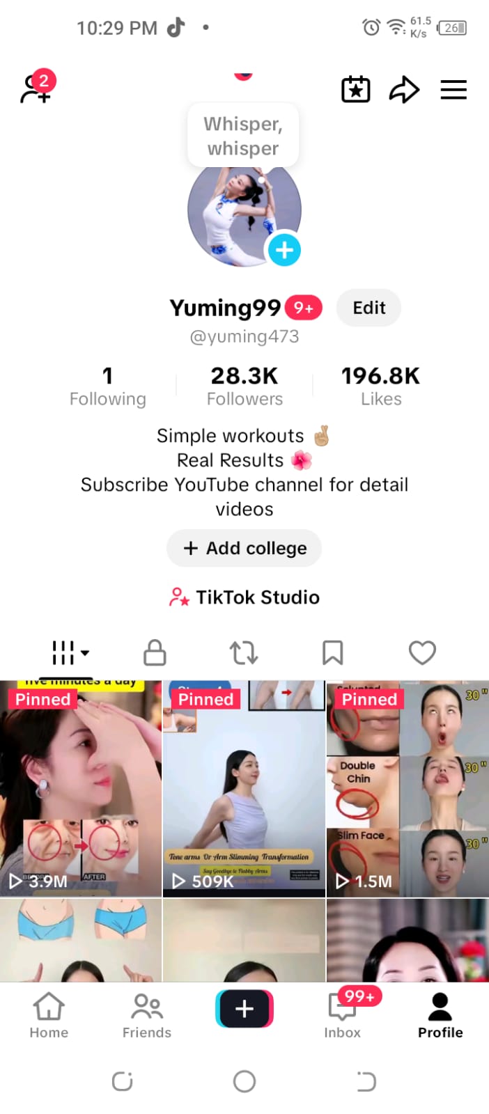 Tiktok 28k followers high standard